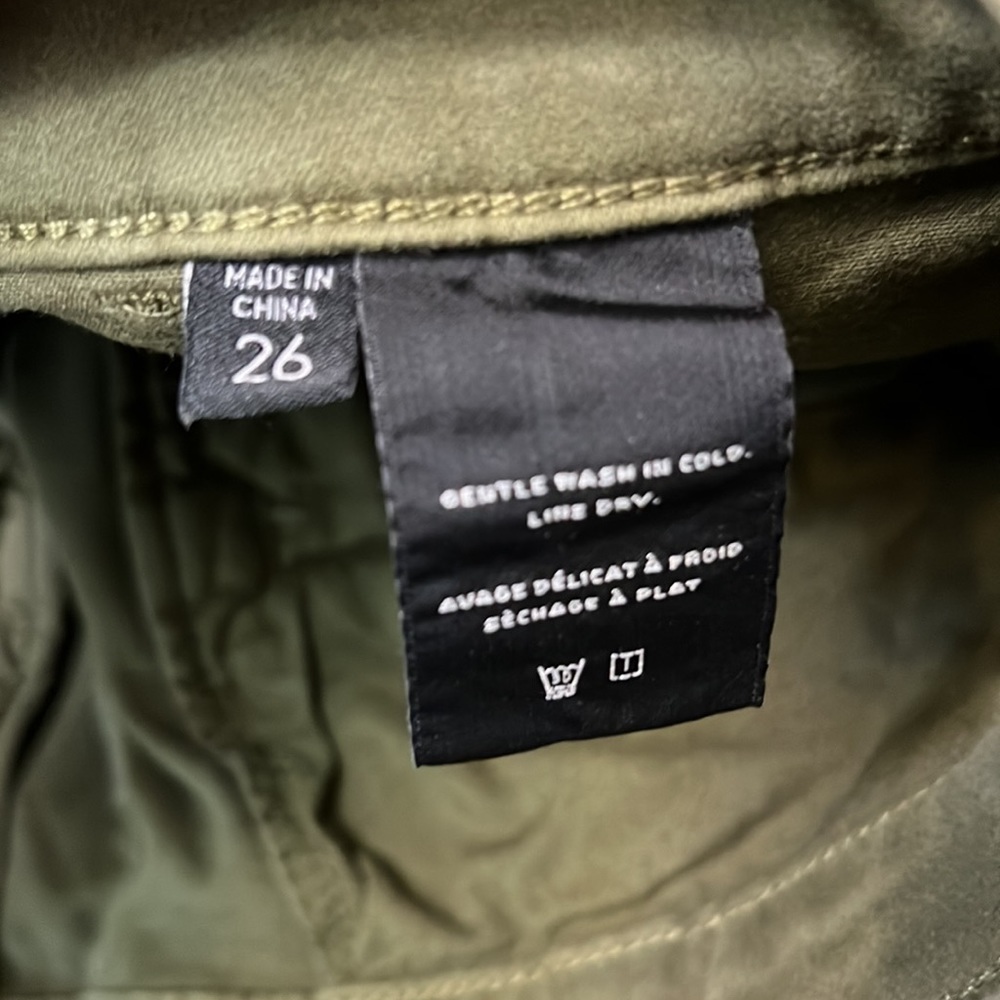J BRAND ARKIN GREEN ZIP ANKLE UTILITY JOGGER PANTS SIZE 26 - Picture 14 of 16